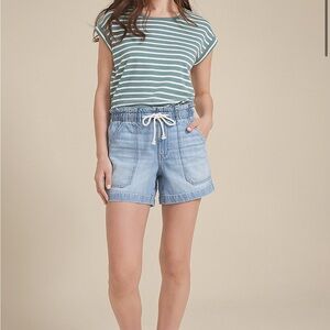 Maurices Light Blue Denim Shorts